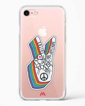 Peace Out Crystal Clear Transparent Case-(Apple)