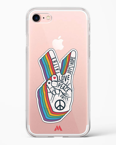 Peace Out Crystal Clear Transparent Case-(Apple)