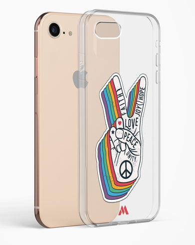 Peace Out Crystal Clear Transparent Case-(Apple)