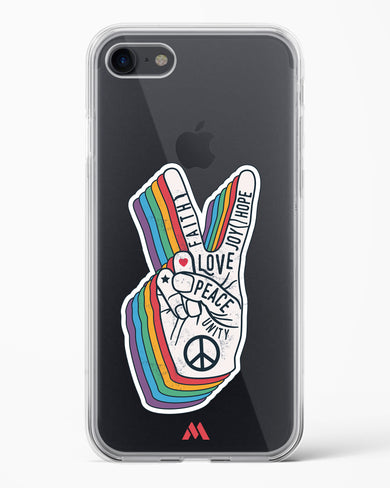 Peace Out Crystal Clear Transparent Case-(Apple)