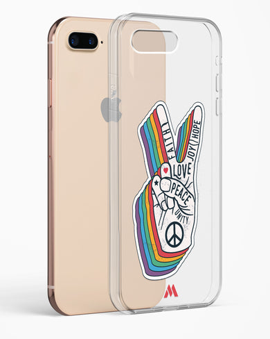 Peace Out Crystal Clear Transparent Case-(Apple)