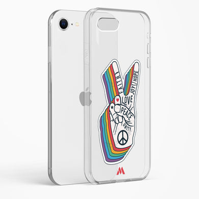 Peace Out Crystal Clear Transparent Case-(Apple)