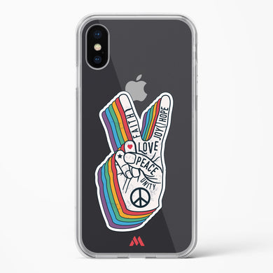 Peace Out Crystal Clear Transparent Case-(Apple)