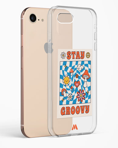 Stay Groovy Crystal Clear Transparent Case-(Apple)