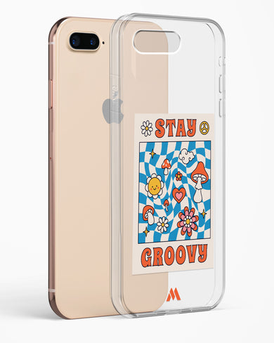 Stay Groovy Crystal Clear Transparent Case-(Apple)