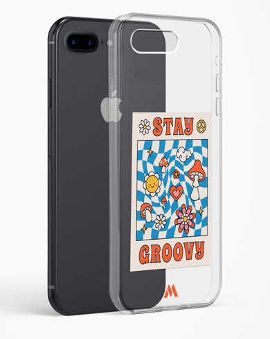 Stay Groovy Crystal Clear Transparent Case-(Apple)