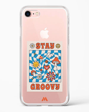 Stay Groovy Crystal Clear Transparent Case-(Apple)