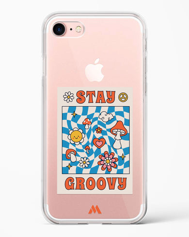 Stay Groovy Crystal Clear Transparent Case-(Apple)