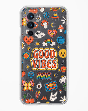 Stickered Good Vibes Crystal Clear Transparent Case-(OnePlus)