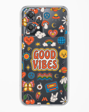 Stickered Good Vibes Crystal Clear Transparent Case-(OnePlus)