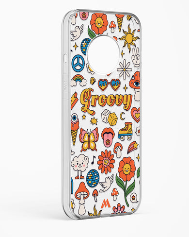 Stickered Grooviness Crystal Clear Transparent Case-(OnePlus)