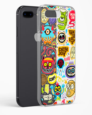 Stickered Monsters Crystal Clear Transparent Case-(Apple)