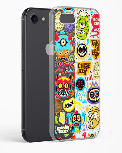 Stickered Monsters Crystal Clear Transparent Case-(Apple)