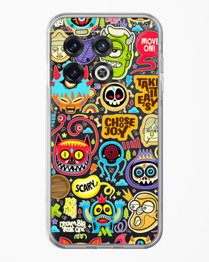 Stickered Monsters Crystal Clear Transparent Case-(OnePlus)