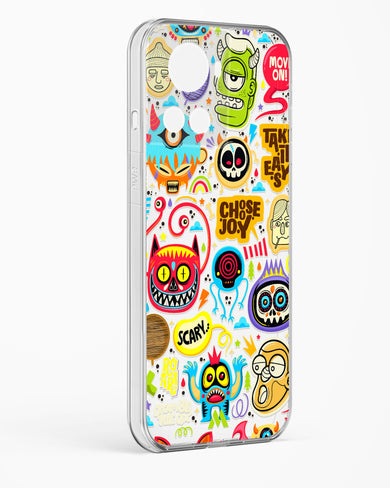 Stickered Monsters Crystal Clear Transparent Case-(OnePlus)