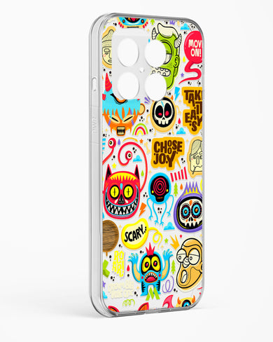 Stickered Monsters Crystal Clear Transparent Case-(OnePlus)