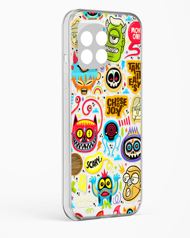 Stickered Monsters Crystal Clear Transparent Case-(OnePlus)