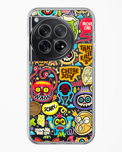 Stickered Monsters Crystal Clear Transparent Case-(OnePlus)