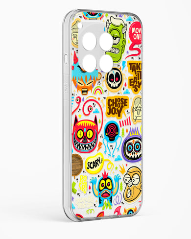 Stickered Monsters Crystal Clear Transparent Case-(OnePlus)