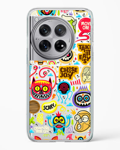 Stickered Monsters Crystal Clear Transparent Case-(OnePlus)