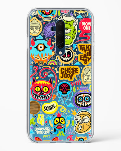 Stickered Monsters Crystal Clear Transparent Case-(OnePlus)