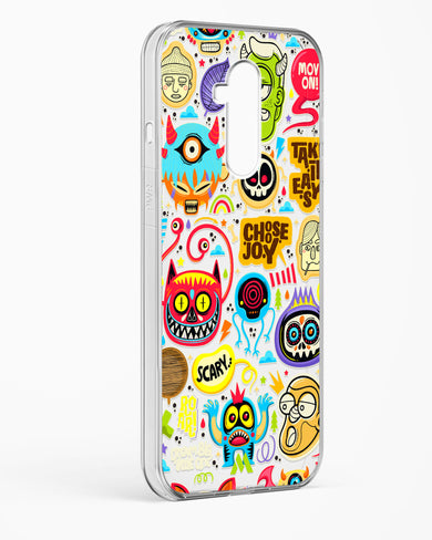 Stickered Monsters Crystal Clear Transparent Case-(OnePlus)