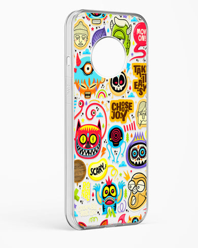 Stickered Monsters Crystal Clear Transparent Case-(OnePlus)