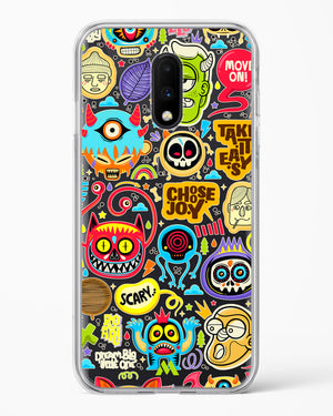 Stickered Monsters Crystal Clear Transparent Case-(OnePlus)