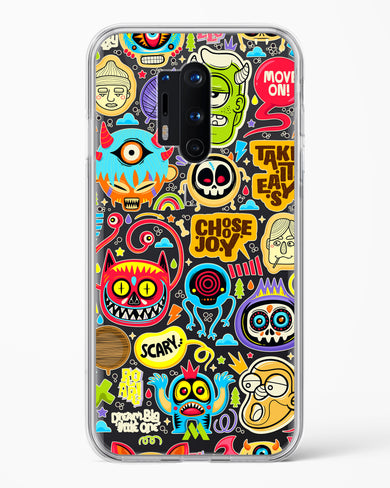 Stickered Monsters Crystal Clear Transparent Case-(OnePlus)