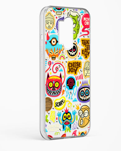 Stickered Monsters Crystal Clear Transparent Case-(OnePlus)