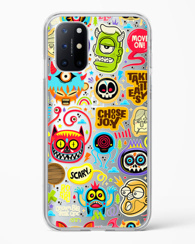 Stickered Monsters Crystal Clear Transparent Case-(OnePlus)