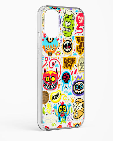 Stickered Monsters Crystal Clear Transparent Case-(OnePlus)