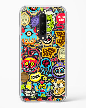 Stickered Monsters Crystal Clear Transparent Case-(OnePlus)