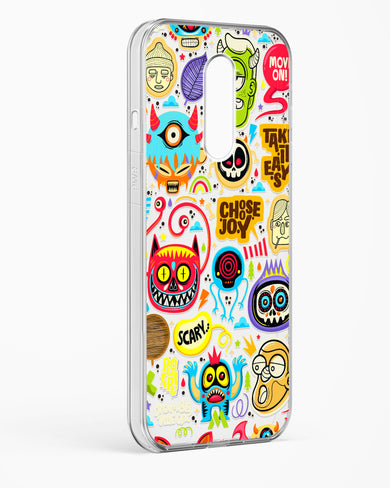 Stickered Monsters Crystal Clear Transparent Case-(OnePlus)