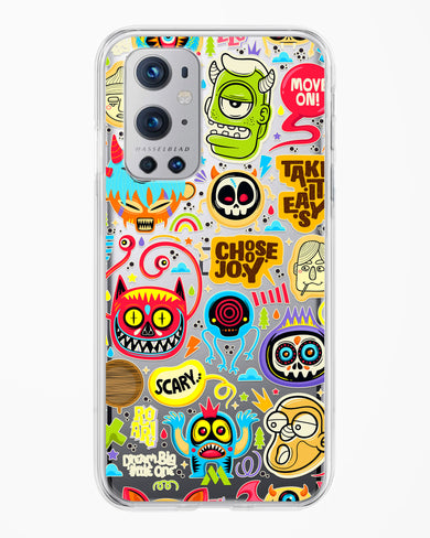 Stickered Monsters Crystal Clear Transparent Case-(OnePlus)