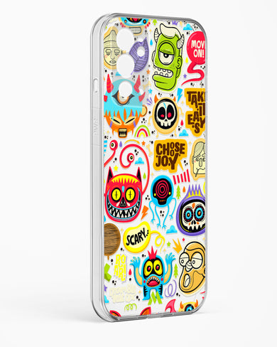 Stickered Monsters Crystal Clear Transparent Case-(OnePlus)