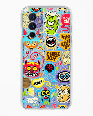 Stickered Monsters Crystal Clear Transparent Case-(OnePlus)