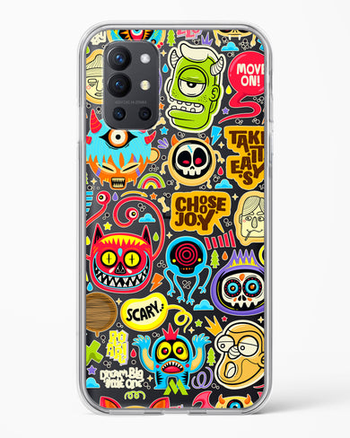 Stickered Monsters Crystal Clear Transparent Case-(OnePlus)