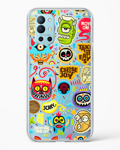 Stickered Monsters Crystal Clear Transparent Case-(OnePlus)