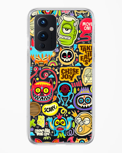 Stickered Monsters Crystal Clear Transparent Case-(OnePlus)