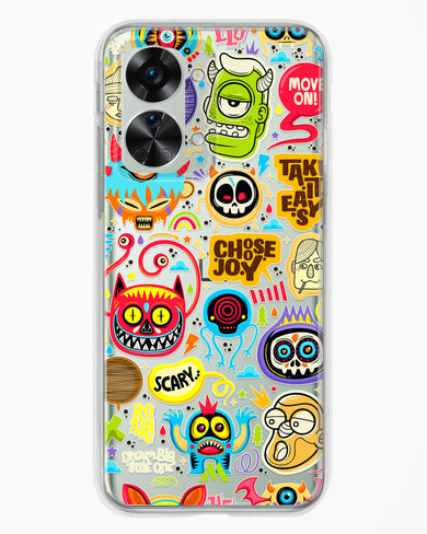 Stickered Monsters Crystal Clear Transparent Case-(OnePlus)