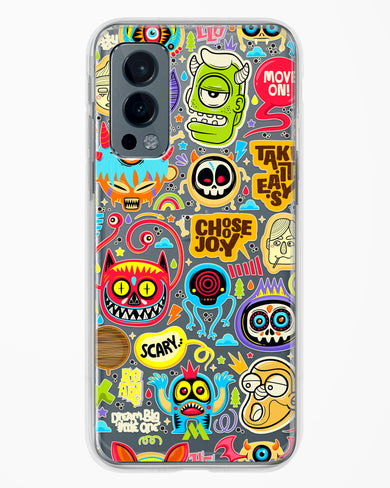 Stickered Monsters Crystal Clear Transparent Case-(OnePlus)