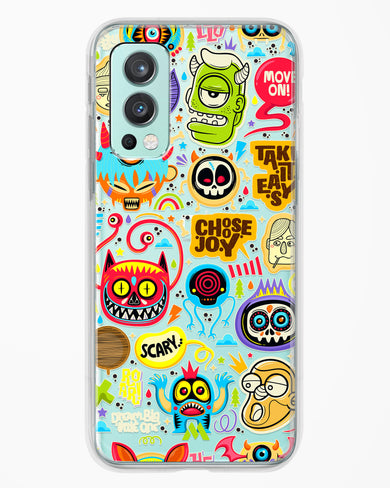 Stickered Monsters Crystal Clear Transparent Case-(OnePlus)