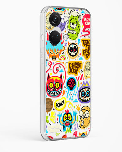 Stickered Monsters Crystal Clear Transparent Case-(OnePlus)