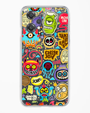 Stickered Monsters Crystal Clear Transparent Case-(OnePlus)