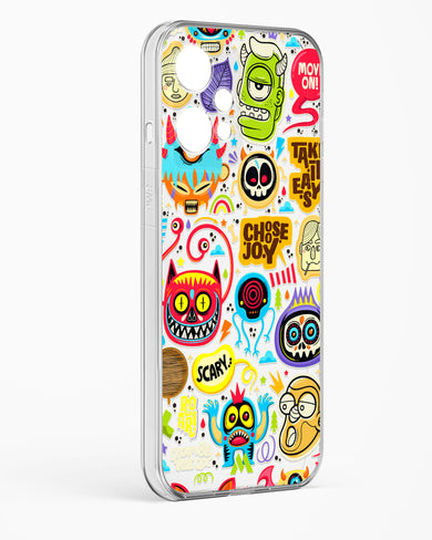 Stickered Monsters Crystal Clear Transparent Case-(OnePlus)