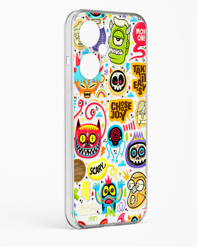 Stickered Monsters Crystal Clear Transparent Case-(OnePlus)