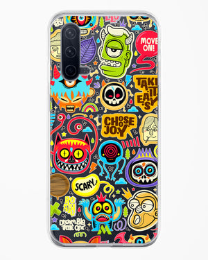 Stickered Monsters Crystal Clear Transparent Case-(OnePlus)