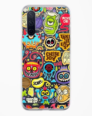 Stickered Monsters Crystal Clear Transparent Case-(OnePlus)