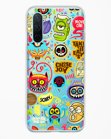 Stickered Monsters Crystal Clear Transparent Case-(OnePlus)